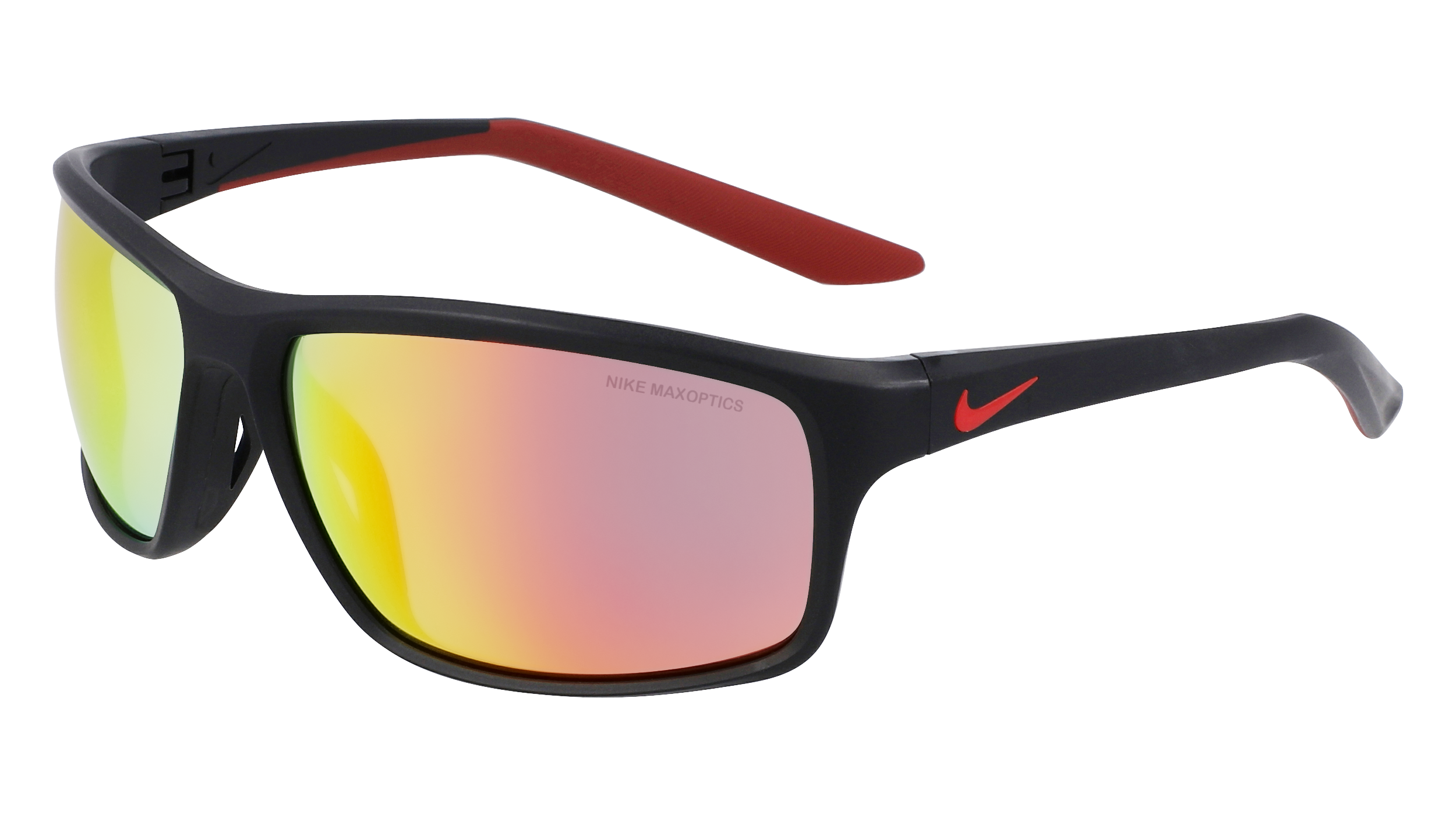 0195869272962 - Unisex NIKE ADRENALINE 22 M DV2155 010 Gläser SONNENBRILLEN Bio-Injekt Schwarz Rot Quadratisch Normal Photochromatisch