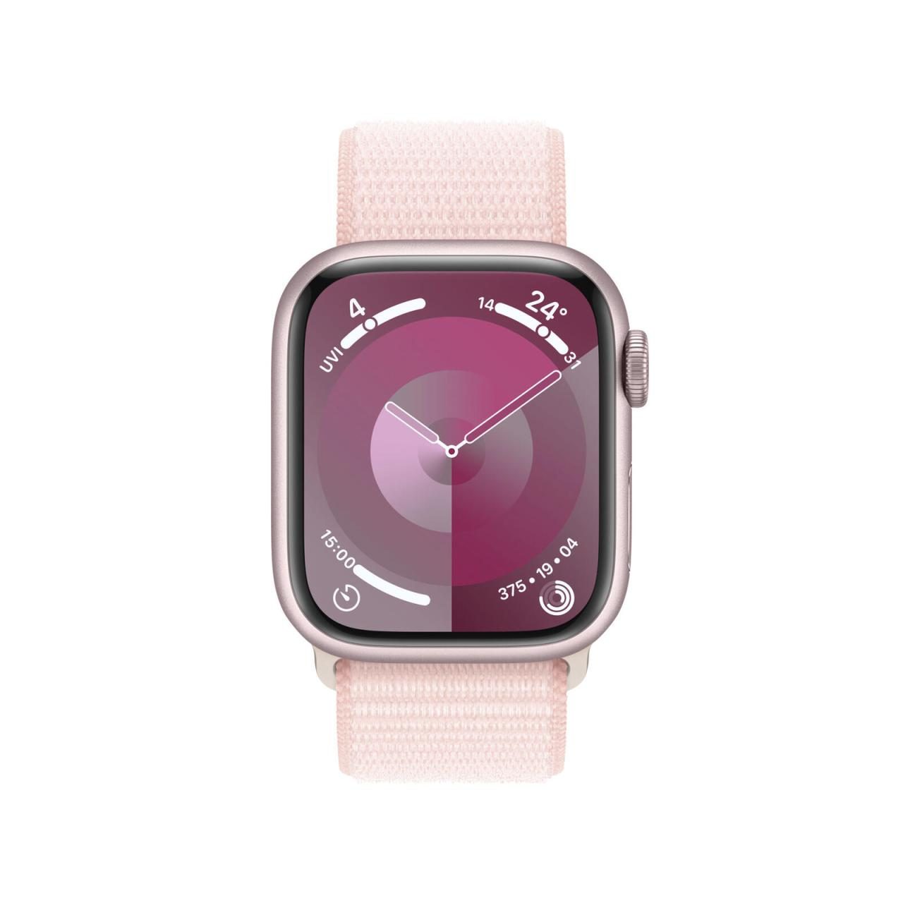 0195949022708 - APPLE Watch Series 9 GPS + Cellular 41 mm Smartwatch Aluminium Textil Carbon Neutral 150 - 200 mm Rosé Hellrosa