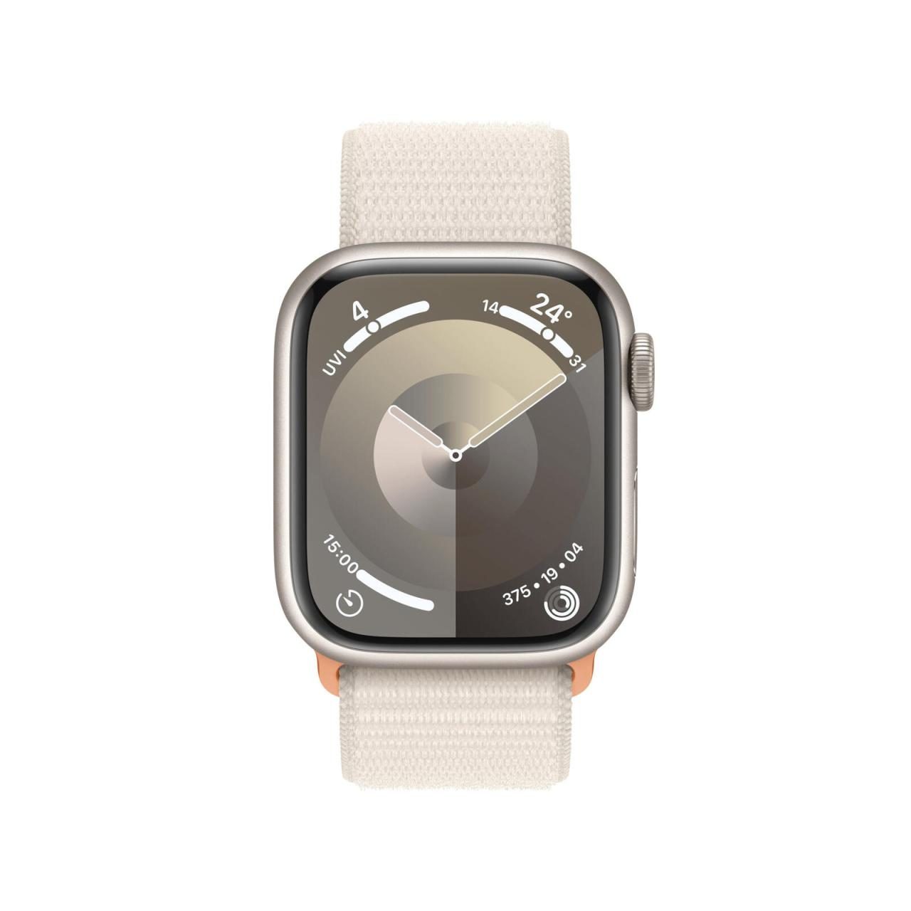 0195949024146 - APPLE Watch Series 9 GPS + Cellular 45 mm Smartwatch Aluminium Textil Carbon Neutral 130 - 200 mm Polarstern