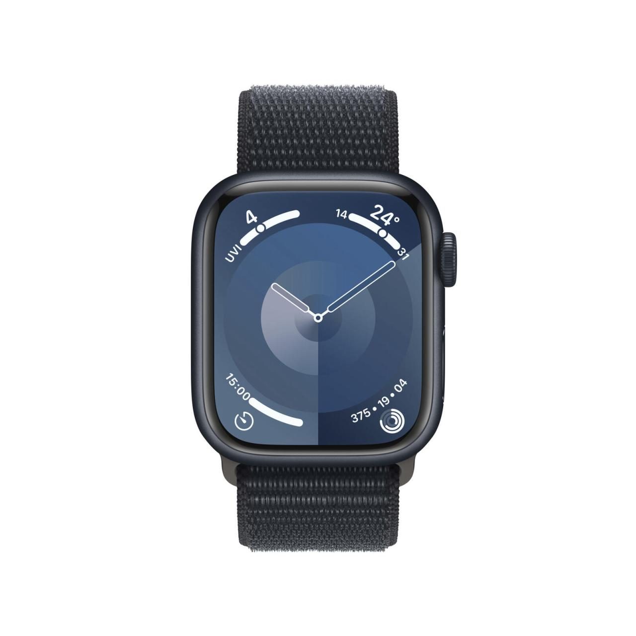 0195949030017 - APPLE Watch Series 9 GPS 41 mm Smartwatch Aluminium Textil Carbon Neutral 130 - 200 mm Mitternacht