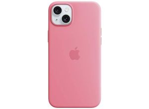 0195949505584 - Silicon Case MagSafe Backcover iPhone 15 Plus Pink Induktives Laden Stoßfest