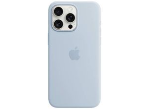 0195949505805 - Silicon Case MagSafe Backcover iPhone 15 Pro Max Hellblau Induktives Laden Stoßfest