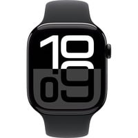 0195949563751 - Smartwatch APPLE Watch Series 10 Aluminium Smartwatches Gr 46 mm ohne eSIM M L Sport Band schwarz (schwarz schwarz) Bestseller