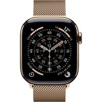 0195950629484 - Apple Watch Series 11 GPS + Cellular 42mm Gold Titanium Case mit Gold Milanese Loop