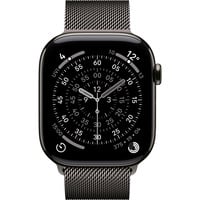 0195950629552 - Apple Watch Series 11 GPS + Cellular 46mm Schiefer Titanium Case mit Schiefer Milanese Loop - S M