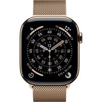 0195950629590 - Apple Watch Series 11 GPS + Cellular 46mm Gold Titanium Case mit Gold Milanese Loop - S M