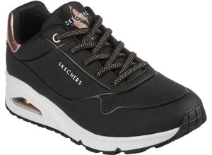 0195969259900 - SKECHERS® Uno Sneaker Keilabsatz dämpfend für Damen schwarz 40