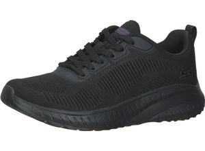 0195969369753 - SKECHERS® Sneaker Bobs Sport Squad Chaos - Face Off Knit-Optik atmungsaktiv für Damen schwarz 36