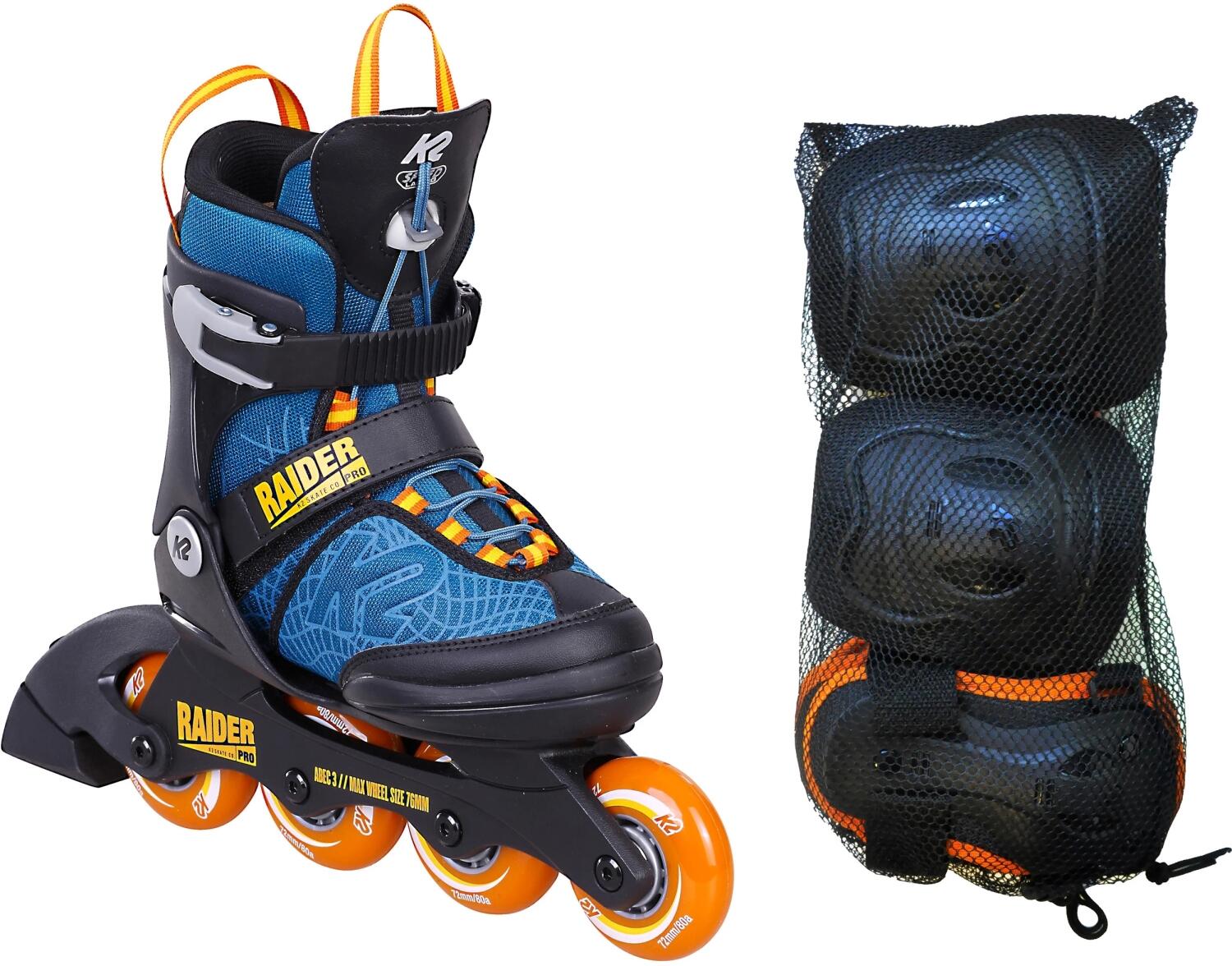 0196222100175 - K2 Raider Pro Pack Inlineskateset Boy (Größe 350-400 (L) design)