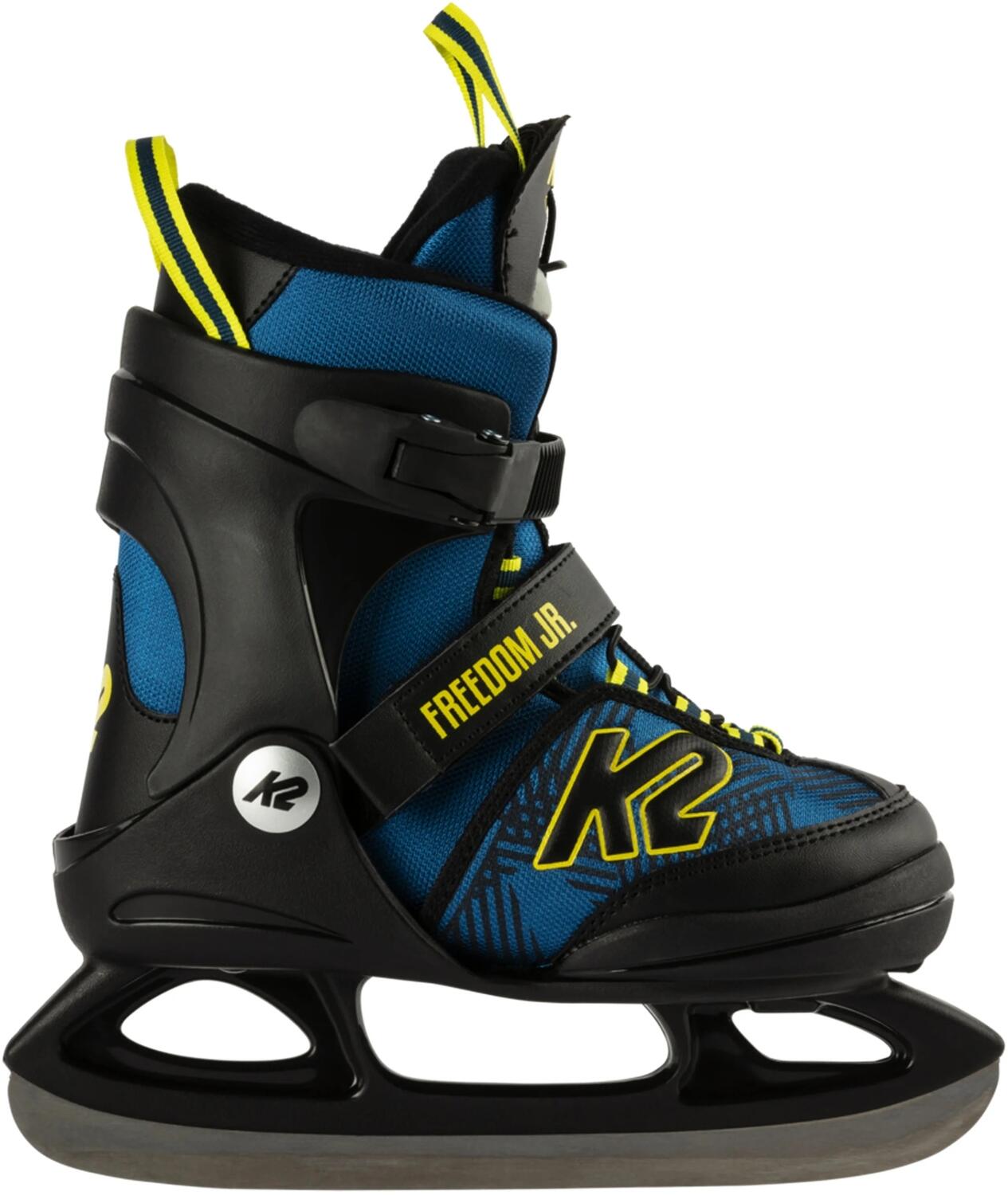 0196222124218 - K2 Freedom Ice Boy verstellbarer Schlittschuh (Größe 320 - 370 blue yellow)