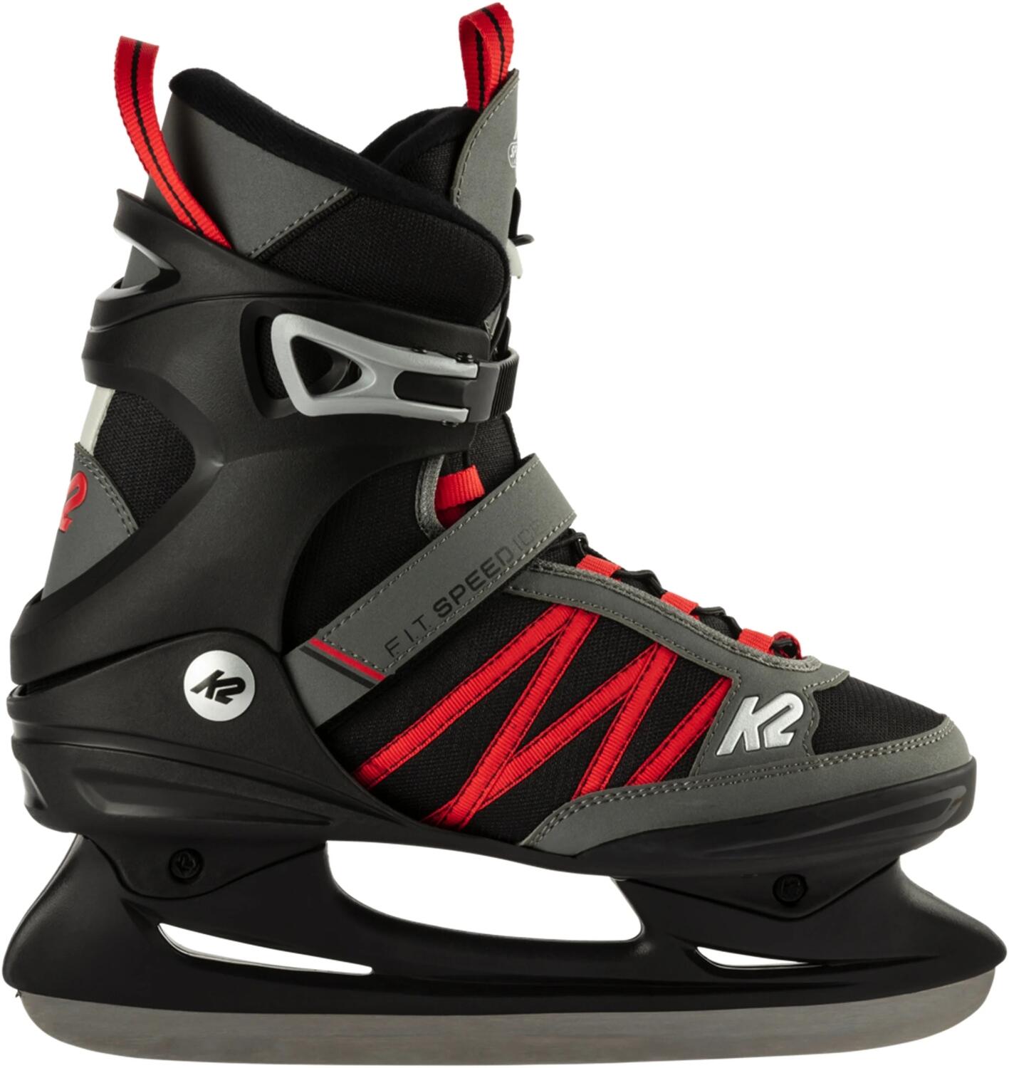 0196222131728 - K2 FIT Speed Ice Pro Schlittschuh (Größe 425 (US=95) black red)