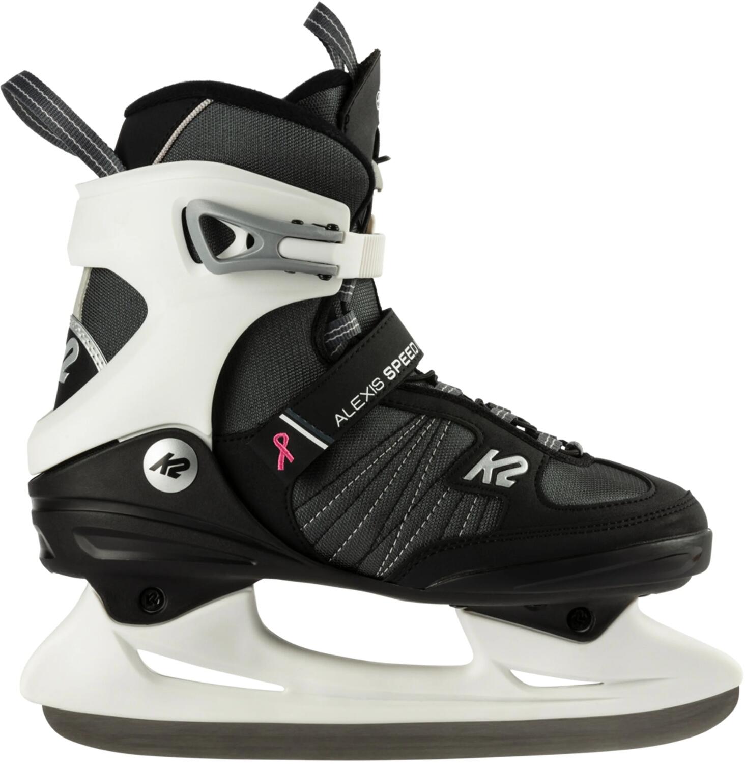 0196222132343 - K2 Alexis Speed Ice Pro Schlittschuh (Größe 415 (US=100) black white gray)