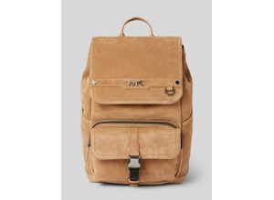 0196237692665 - Rucksack aus Kalbsleder mit Label-Detail