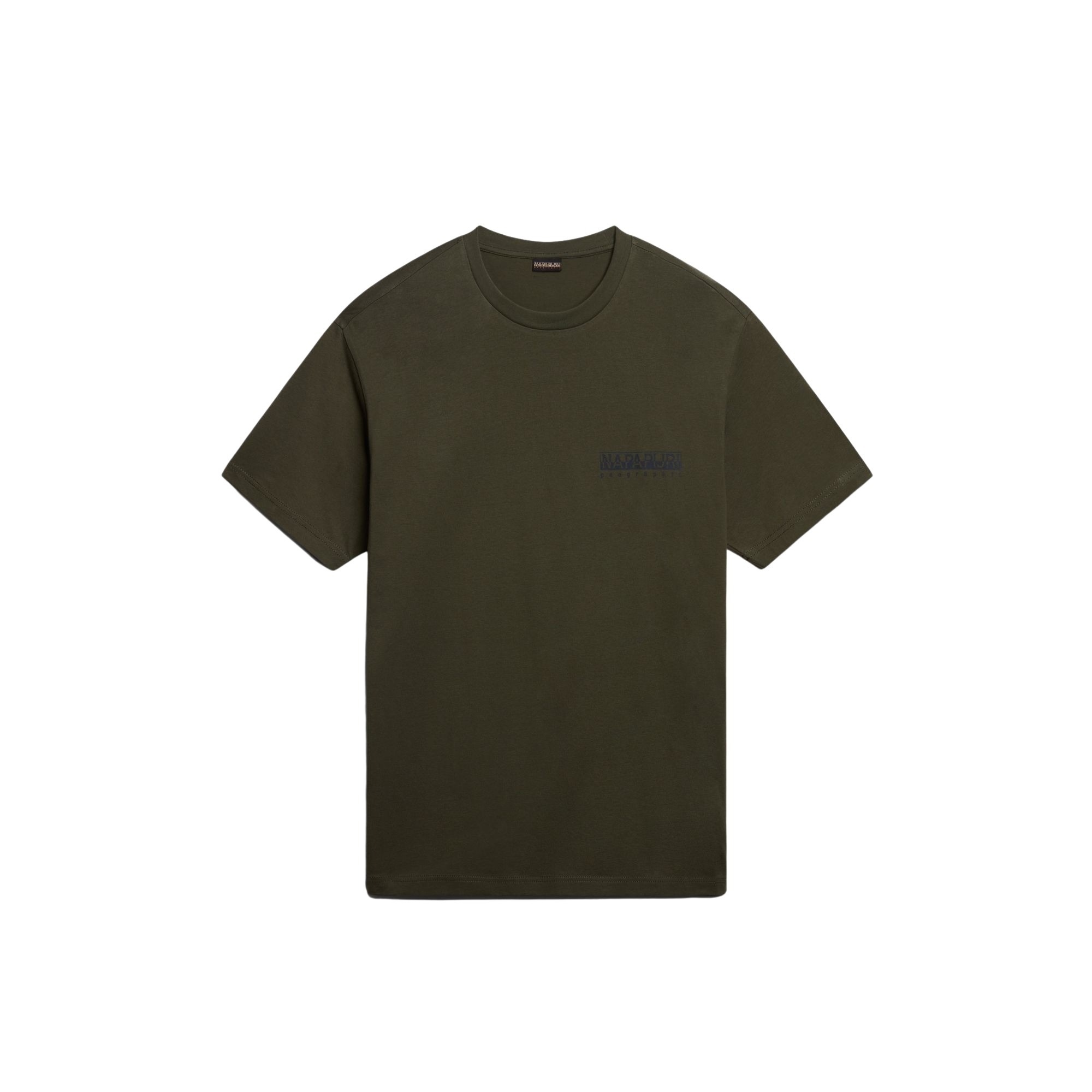 0196248855653 - - Hill - T-Shirt in Khaki mit Rückenprint-Grün 0196248855653 - - Hill - T-Shirt in Khaki mit Rückenprint-Grün