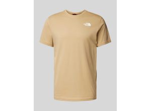 0196249655597 - - T-Shirt in Beige mit rotem Boxlogo am Rücken-Neutral