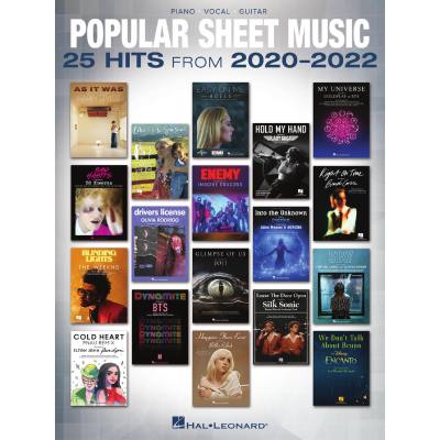 0196288125792 - Popular sheet music - 25 hits from 2020-2022