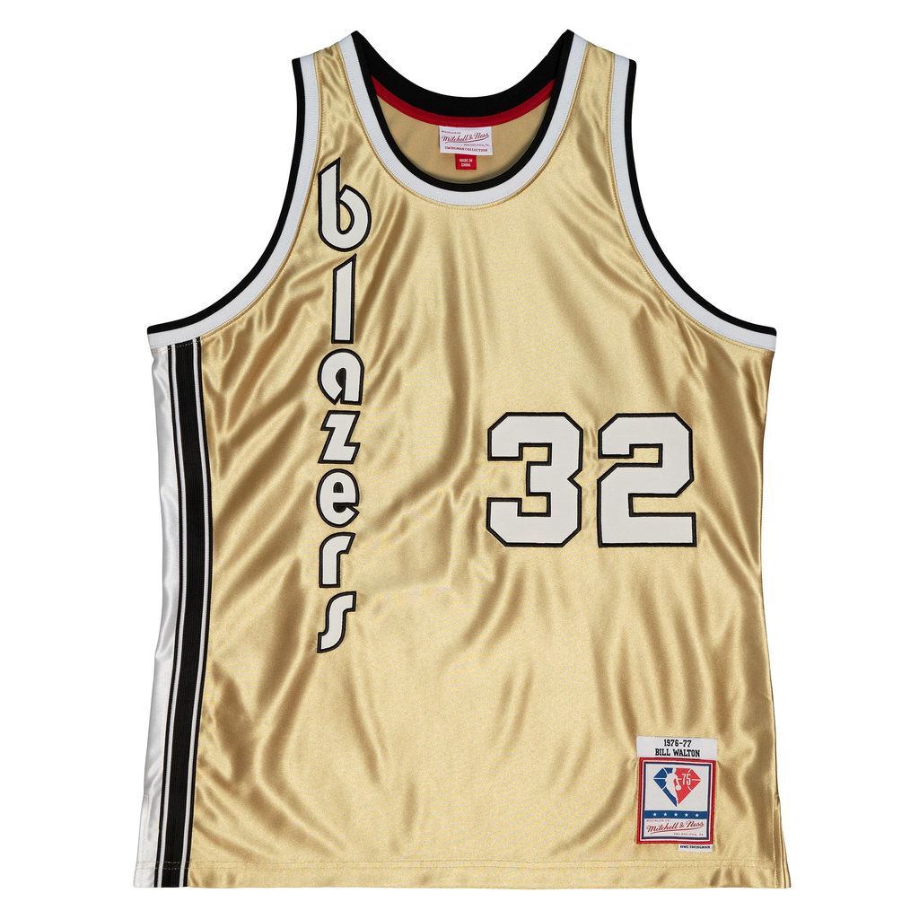 0196294018484 - NBA-Trikot Portland Trail Blazers 75th Gold Swingman 1976 Bill Walton