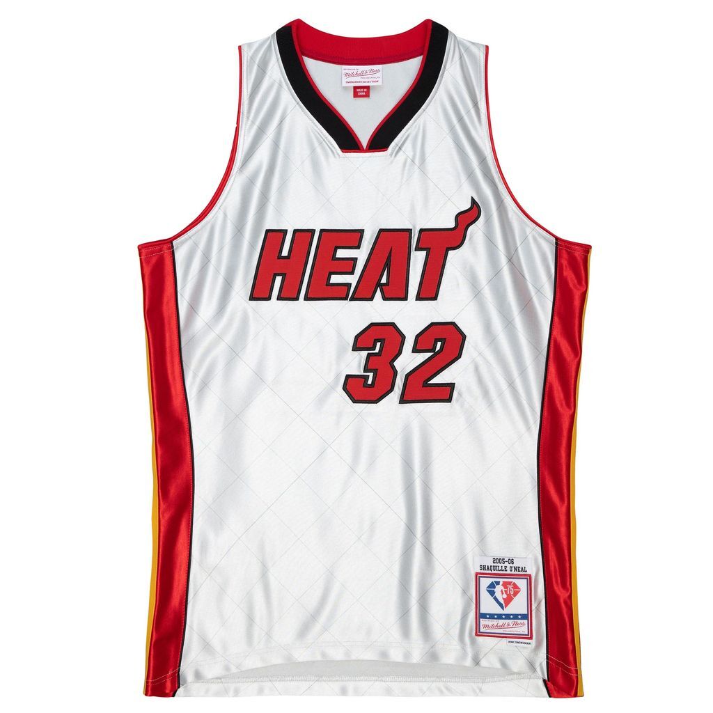 0196294249581 - Maillot NBA Miami Heat Shaquille O’Neal 75TH Platinum 2005 06