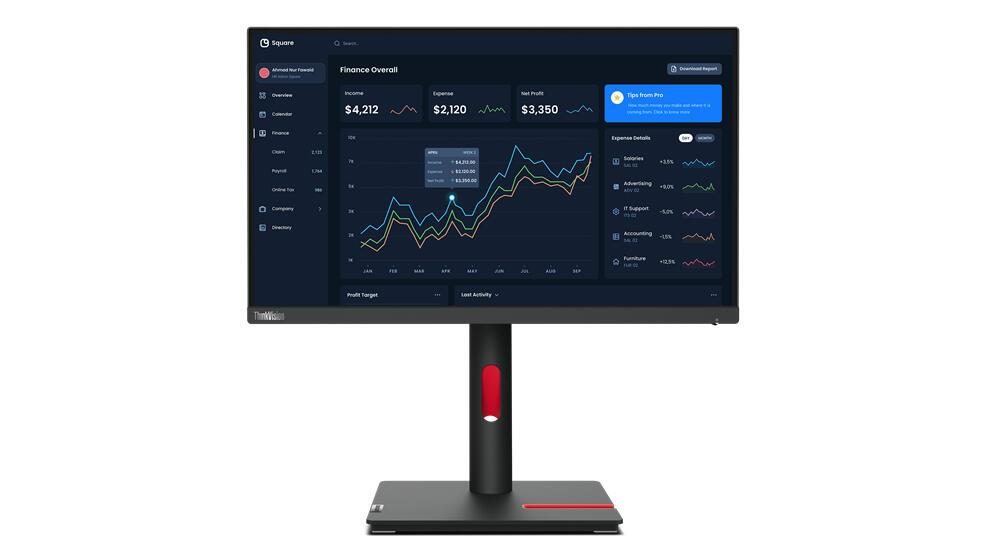 0196380370113 - ThinkVision T23i-30 LED-Monitor EEK C (A - G) 584 cm (23 Zoll) 1920 x 1080 Pixel 169 6 ms HDMI® DisplayPort USB 32 Gen 1 (USB 30) USB-B