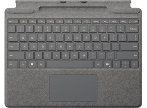 0196388357550 - MICROSOFT Tastatur mit Touchpad Surface Pro Stiftaufbewahrung Tastaturen grau (platin) Tastaturen