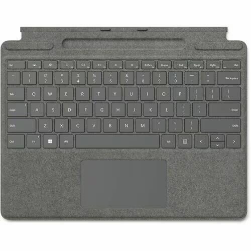 0196388357970 - Surface Pro Signature Keyboard - keyboard - with accelerometer touchpad Surface Slim Pen 2 storage and charging tray - QWERTZ - German - platinum Input Device - Tastaturen - Deutsch - Grau