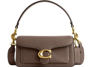 0196395099566 - COACH Schultertasche Leder Druckknopf für Damen braun