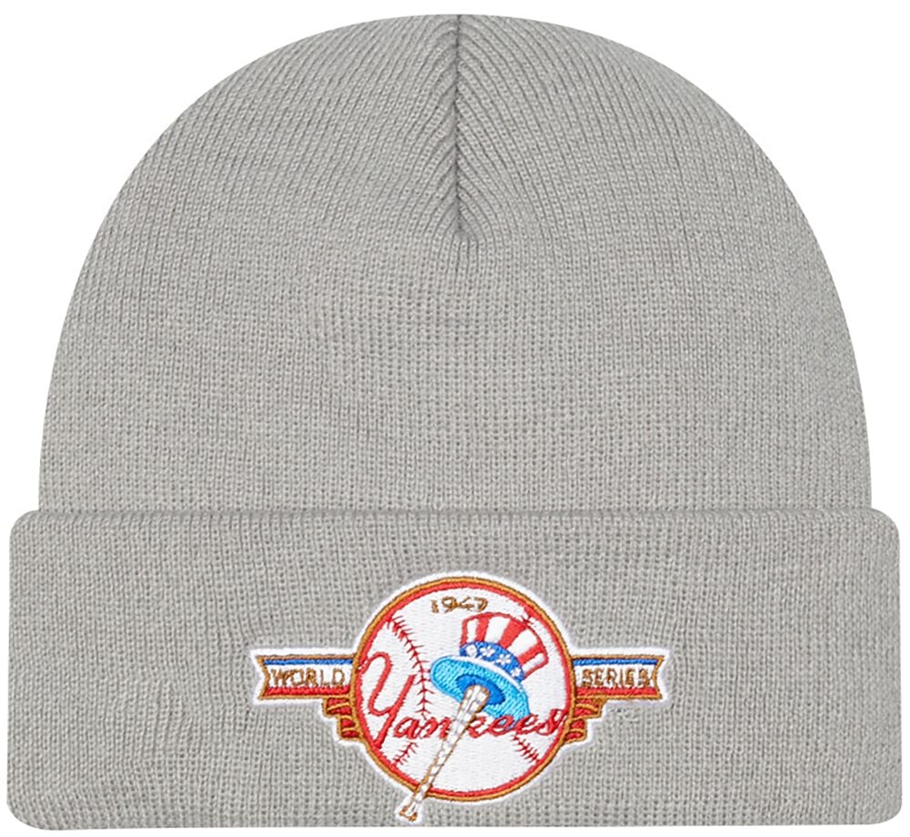0196499572750 - New Era - MLB New York Yankees Short Cuff Beanie Mütze grau 0196499572750 - New Era - MLB New York Yankees Short Cuff Beanie Mütze grau