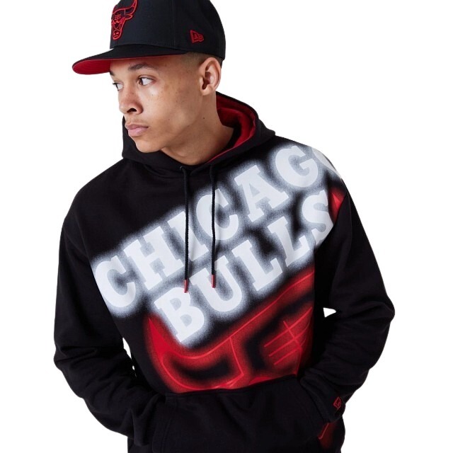 0196501670948 - Kapuzenpullover Chicago Bulls Enlrgd Neon