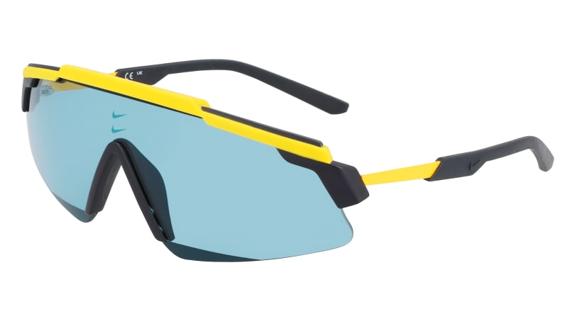 0196605742930 - Unisex NIKE MARQUEE  FN0301 845 Sonnenbrillen Injiziert Gelb Hellblau Maske Normal