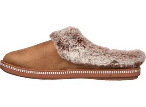 0196642001533 - SKECHERS® Cozy Campfire Slipper Lovely Life gefüttert lederne Optik für Damen braun 39