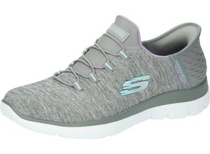 0196642463843 - SKECHERS® Summits Slip-On-Sneaker Dazzling Haze dämpfend maschinenwaschbar für Damen grau 41