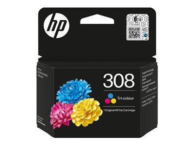 0196786390340 - HP 308 Tri-color Original Ink Cartridge