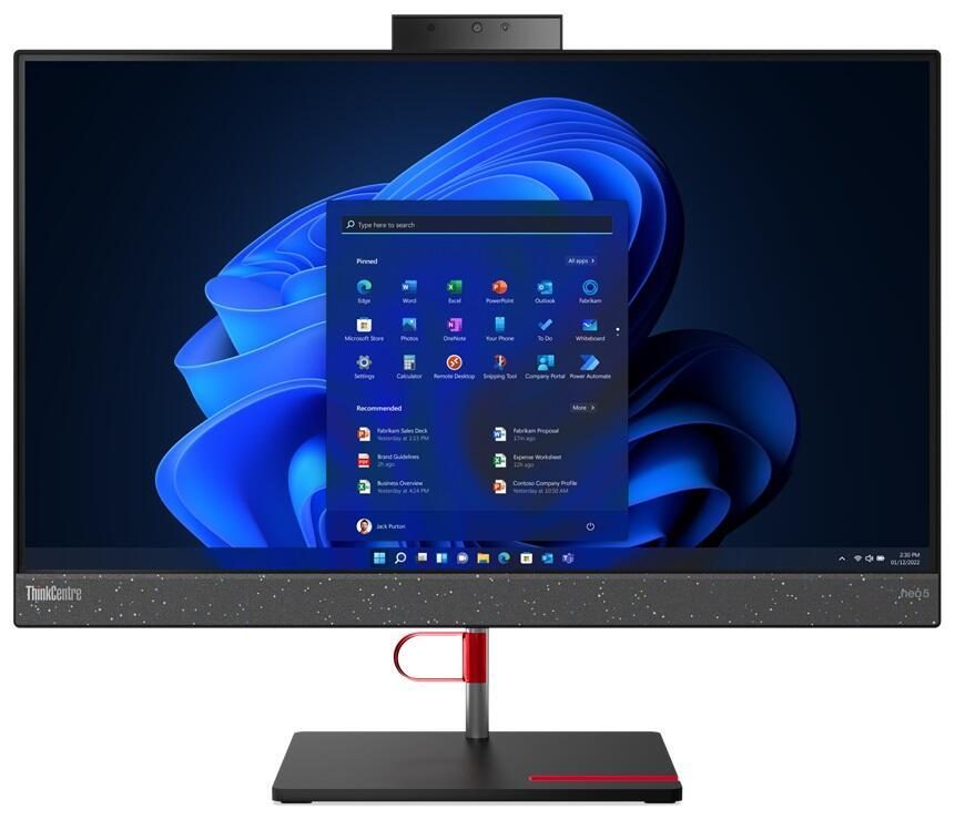 0196804207995 - ThinkCentre neo 50a 24 12B8 - All-in-One (Komplettlösung) - Monitorständer mit Hubfunktion - Core i5 12450H   2 GHz - RAM 16 GB - SSD 512 GB