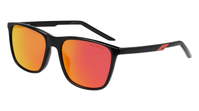 0196969270667 - Unisex NIKE STATE P FB1315 011 Sonnenbrillen Plastik Schwarz Rot Quadratisch Polarisiert Spiegel