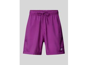 0196974856238 - Sweatshorts mit Label-Stitching