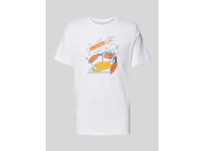 0196977717376 - T-Shirt mit Label-Print