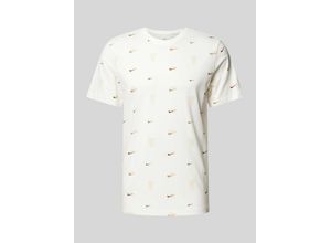 0196977735370 - T-Shirt mit Label-Print