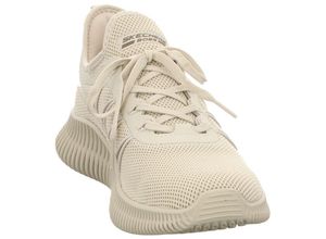 0196989357638 - SKECHERS® Bobs Geo Sneaker Textil Schnürung für Damen beige 36