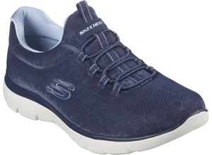 0196989511436 - SKECHERS® Summits Sneaker Sparkling Spots Leoparden-Print für Damen blau 36