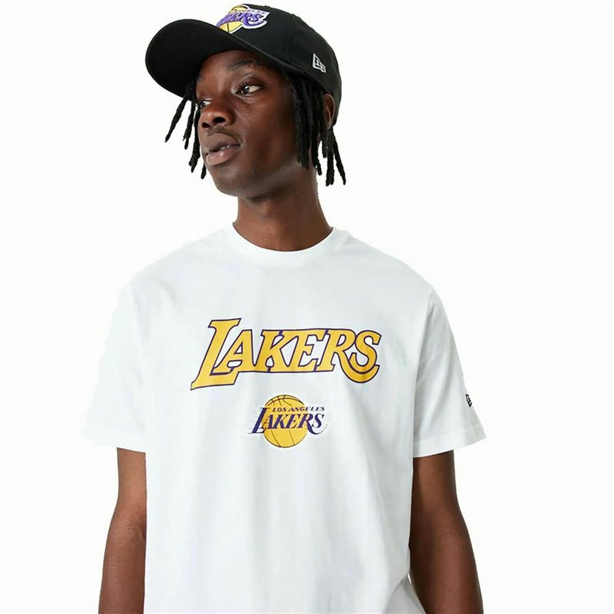0196996508122 - Basketball-T-Shirt New Era NBA LA Lakers Weiß 0196996508122 - Basketball-T-Shirt New Era NBA LA Lakers Weiß