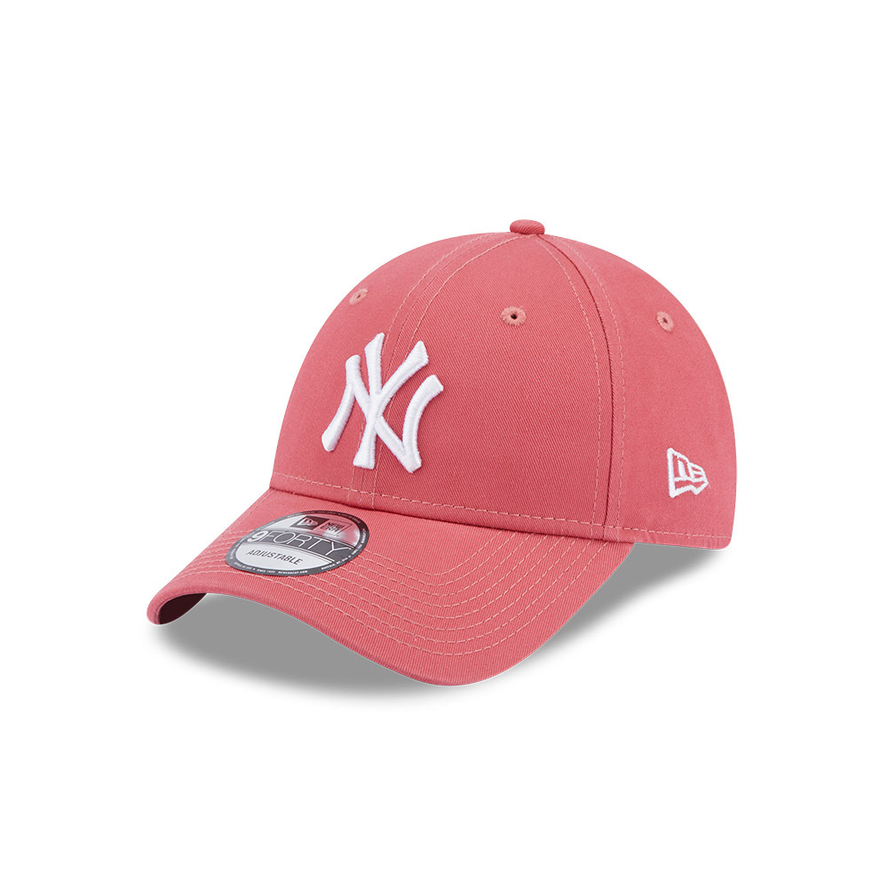 0196998659327 - New Era - 9FORTY NY - Unisex-Kappe in Rosa mit weißem Logo 0196998659327 - New Era - 9FORTY NY - Unisex-Kappe in Rosa mit weißem Logo