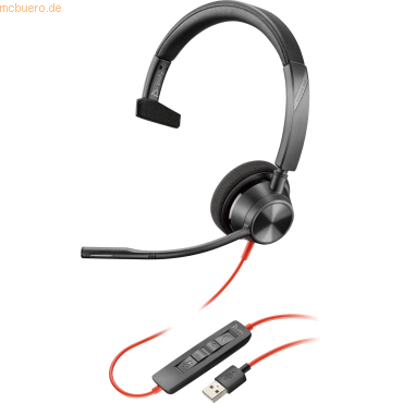 0197029428202 - Poly Blackwire 3310 - Blackwire 3300 series - Headset - On-Ear - kabelgebunden - aktive Rauschunterdrückung