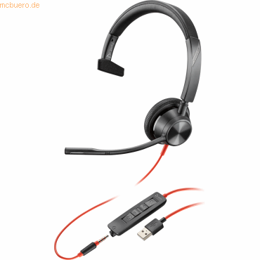 0197029480330 - Poly Blackwire 3315 - Blackwire 3300 series - Headset - On-Ear - kabelgebunden - aktive Rauschunterdrückung