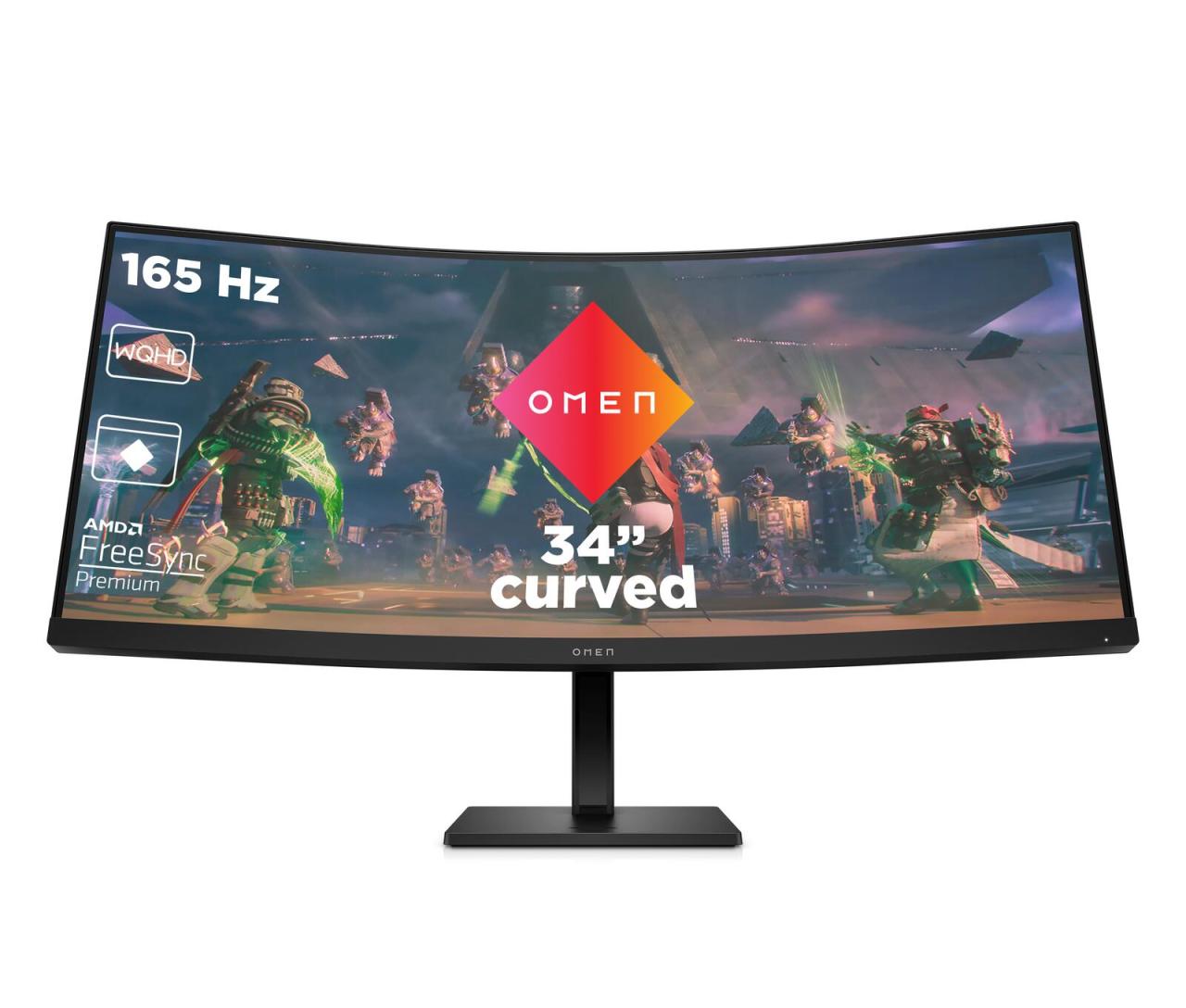 0197029618894 - 34 Bildschirm OMEN by 34c - Schwarz - 1 ms AMD FreeSync Premium