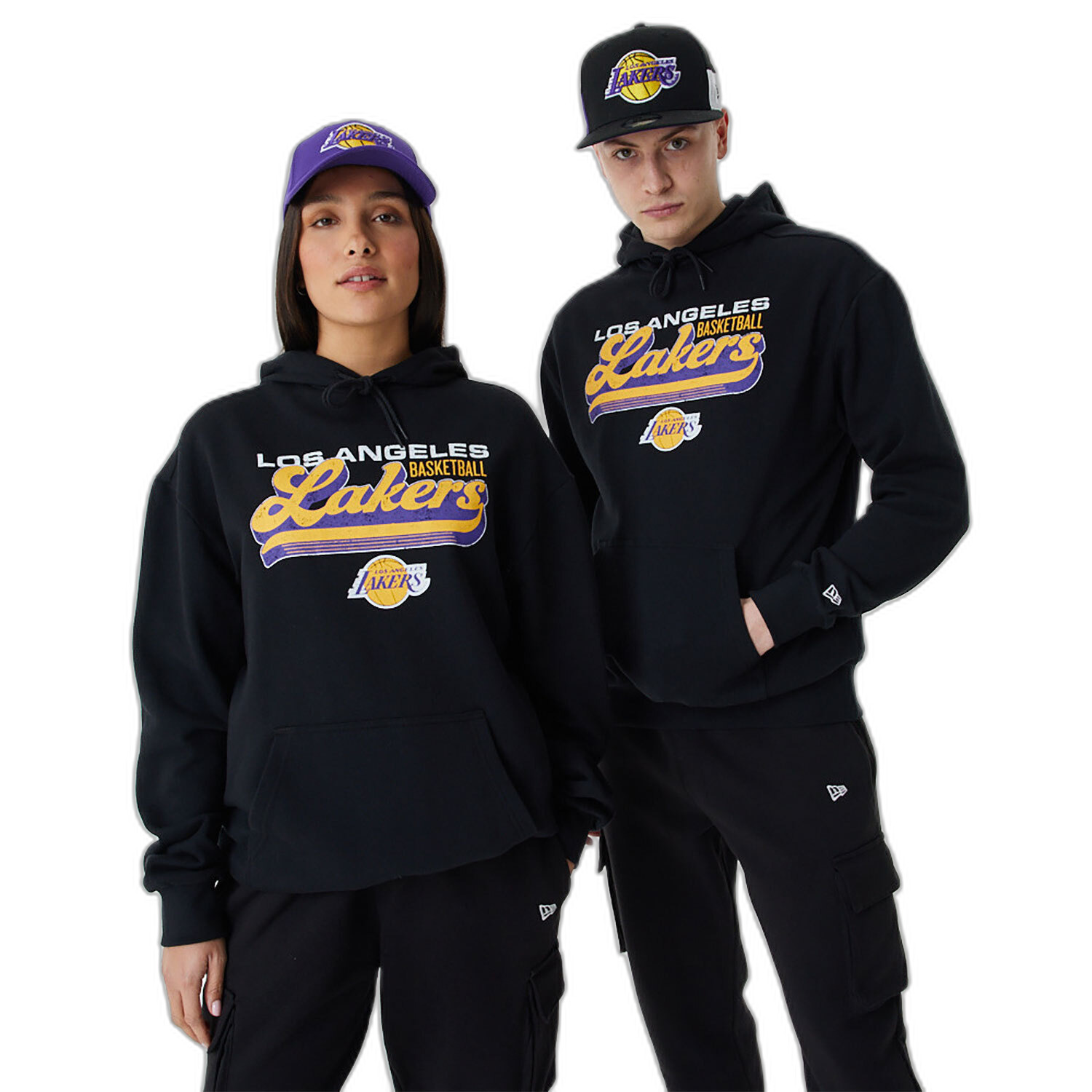 0197371270153 - Hoodie Los Angeles Lakers Retro Graphic