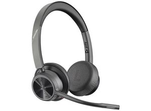 0197497011081 - POLY Wireless-Headset BT Headset Voyager 4320 USB-A C Teams Kopfhörer Noise-Cancelling schwarz Bluetooth Kopfhörer