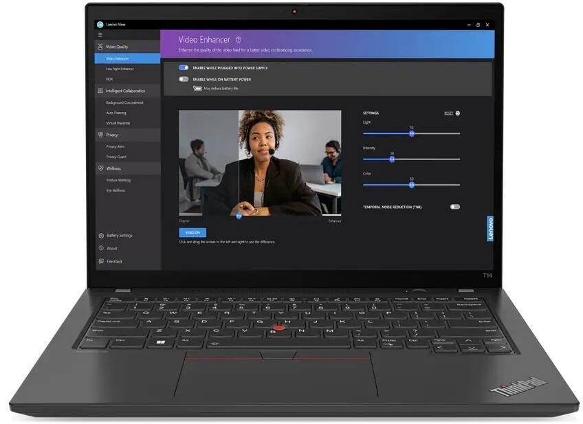 0197529343340 - Notebook ThinkPad T14 Gen 4 21HD 356 cm (14 Zoll) 28K Intel® Core™ i7 1355U 32 GB RAM 1 TB SSD Intel® Iris® Xᵉ Graphics Win 11 Pro Schwarz 21HD004RGE