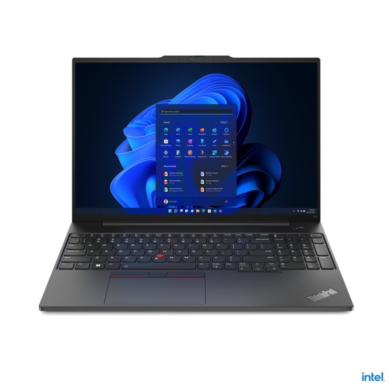 0197529354926 - Notebook ThinkPad E16 Gen 1 (Intel) 406 cm (16 Zoll) WUXGA Intel® Core™ i5 i5-1335U 8 GB RAM 256 GB Flash 256 GB SSD Intel Iris Xe Win 11 Pro Schwarz