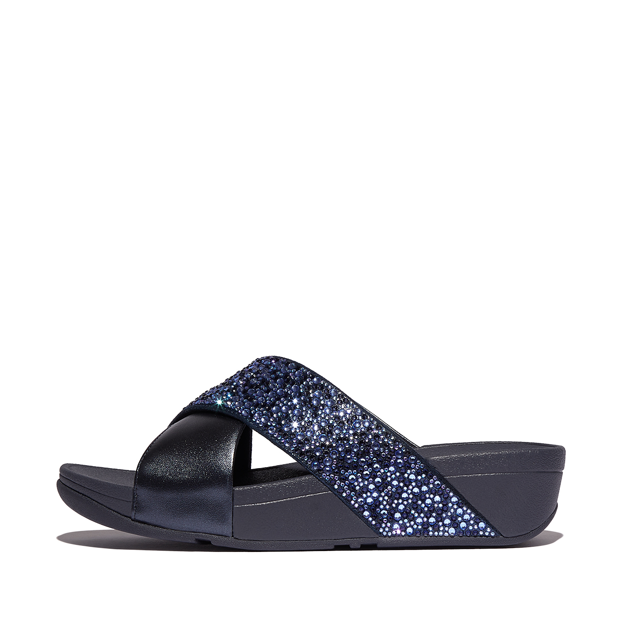 0197533557665 - Slides Lulu Crystal-Mix Metallic Cross 0197533557665 - Slides Lulu Crystal-Mix Metallic Cross