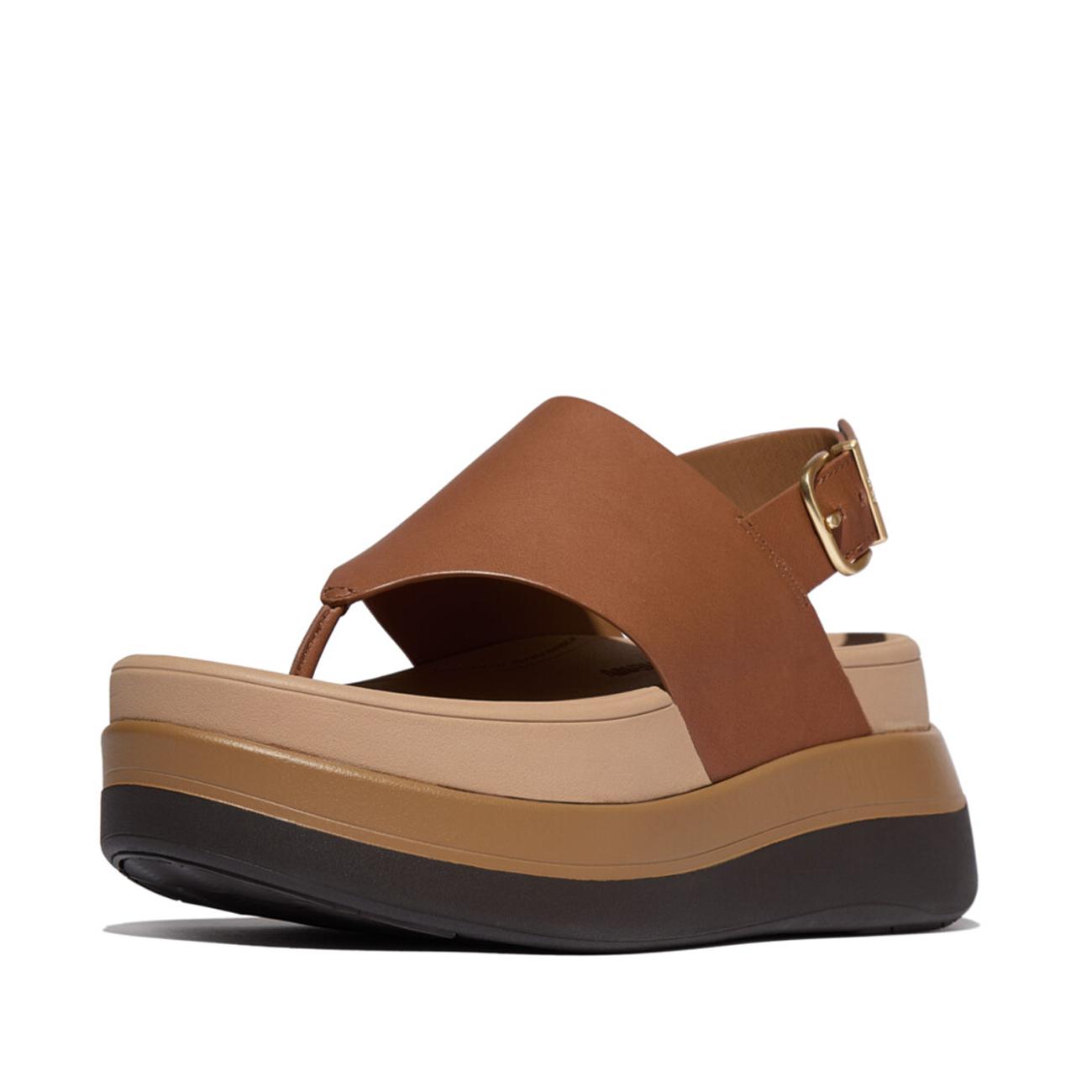 0197533891738 - Keilabsatzsandalen aus Leder mit Fersenriemen für Damen F-Mode